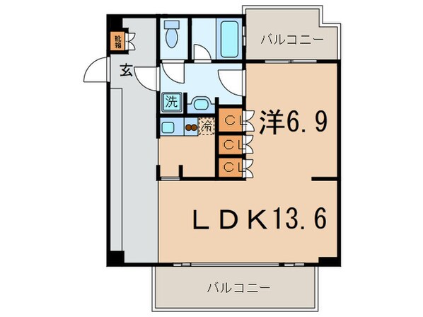 ＩＺＵＭＩ１の物件間取画像